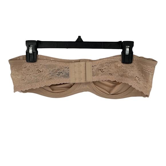 Natori Bra 729313 Adapt Bandeau Underwire tan 38B MISSING STRAPS - Picture 3 of 8